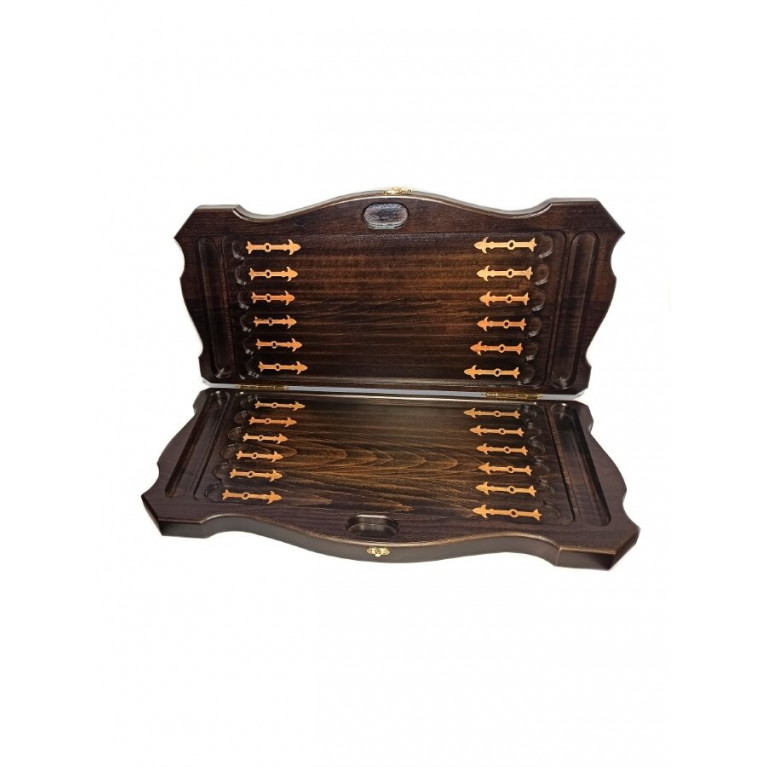 Összecsukható, tömör bükkfából készült backgammon 590*640, RS3, művészi faragás